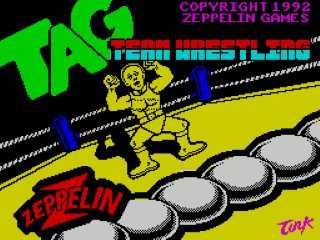 American Tag-Team Wrestling title screen for ZX Spectrum